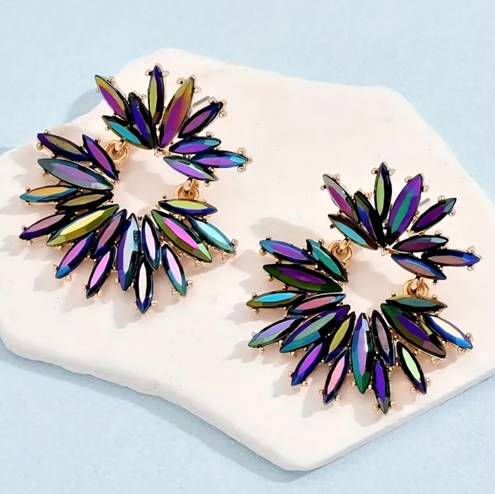 NEW - Multicolor Radiant Burst Earrings